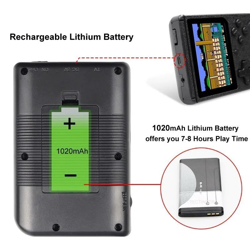 Portable Retro 8-bit Mini Video Game Console
